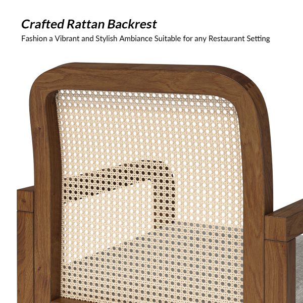 Antoine Acorn Rattan Linen Dining Chairs 2