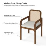 Antoine Acorn Rattan Linen Dining Chairs