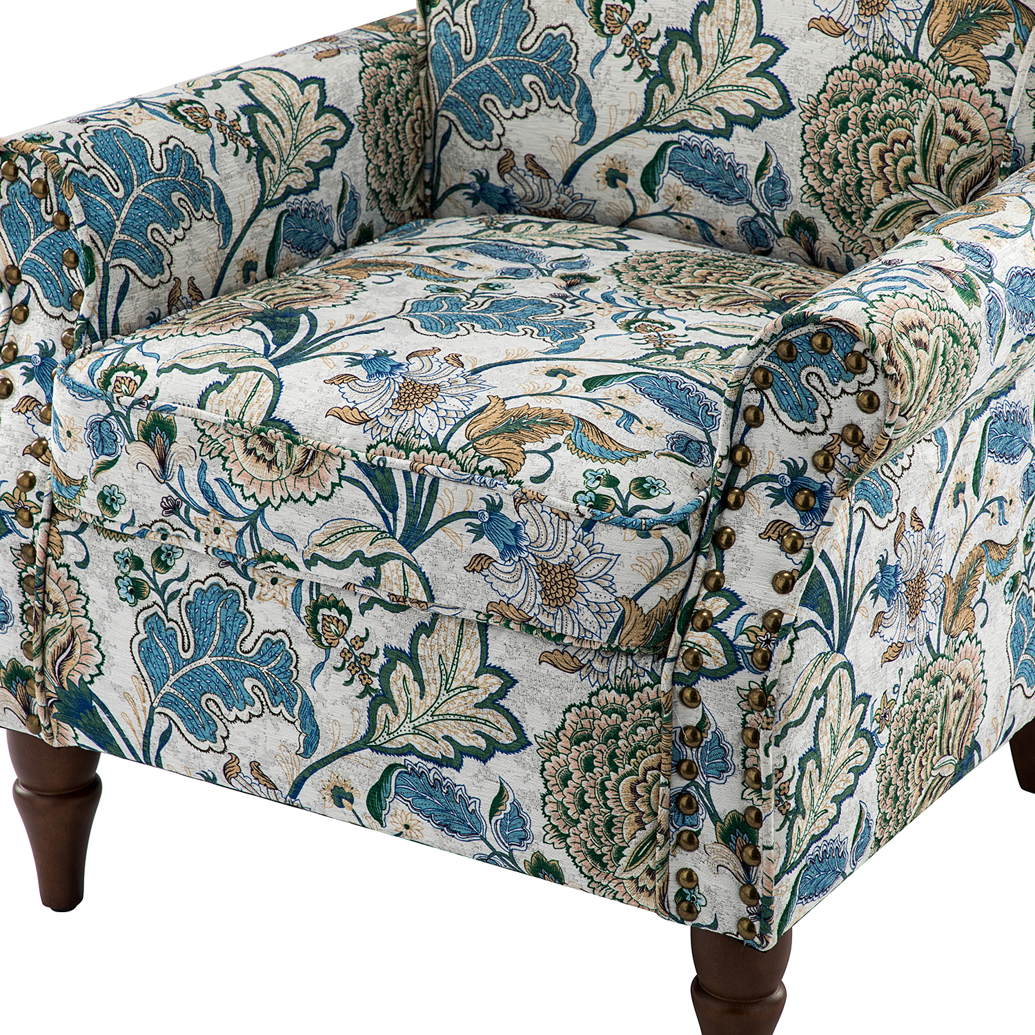 Araceli Green Nailhead Trim Rolled Arm Accent Chair 5 Araceli Green Nailhead Trim Rolled Arm Accent Chair - Image 5