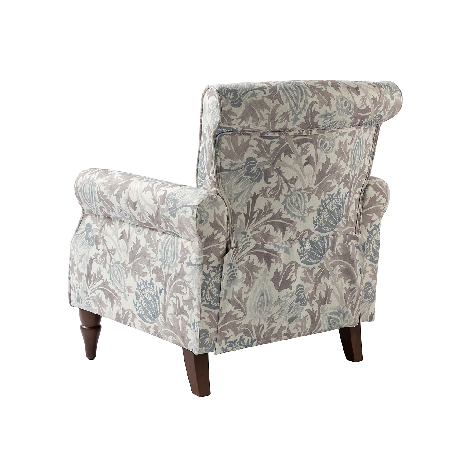 Araceli Grey Nailhead Trim Rolled Arm Accent Chair 3 Araceli Grey Nailhead Trim Rolled Arm Accent Chair - Image 3