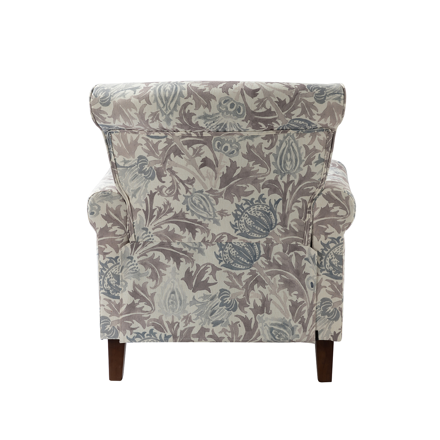 Araceli Grey Nailhead Trim Rolled Arm Accent Chair 4 Araceli Grey Nailhead Trim Rolled Arm Accent Chair - Image 4