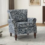 Araceli Navy Velvet Nailhead Trim Rolled Arm Accent Chair 6 Araceli Navy Velvet Nailhead Trim Rolled Arm Accent Chair