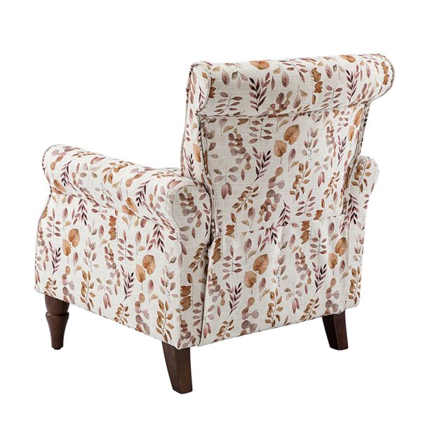 Araceli Yellow Velvet Nailhead Trim Rolled Arm Accent Chair 2