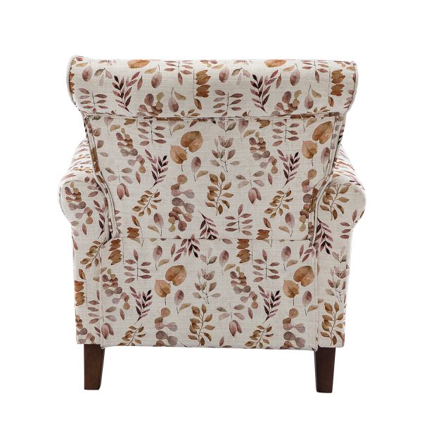 Araceli Yellow Velvet Nailhead Trim Rolled Arm Accent Chair 3