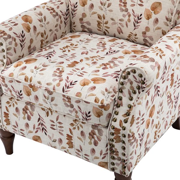 Araceli Yellow Velvet Nailhead Trim Rolled Arm Accent Chair 4