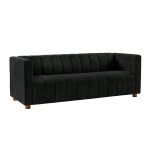 Aragon Black Boucle Piano Key-Striped Modern Sofa 6 Aragon Black Boucle Piano Key-Striped Modern Sofa