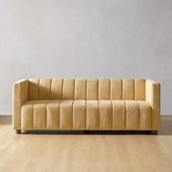 Aragon Boucle Piano Key Striped Modern Sofa 1