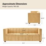 Aragon Boucle Piano Key-Striped Modern Sofa 10 Aragon Boucle Piano Key-Striped Modern Sofa