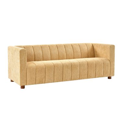 Aragon Boucle Piano Key-Striped Modern Sofa
