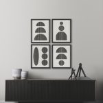 Arc & Orb 1 by Studio M a Framed Art Print Matted under Glass