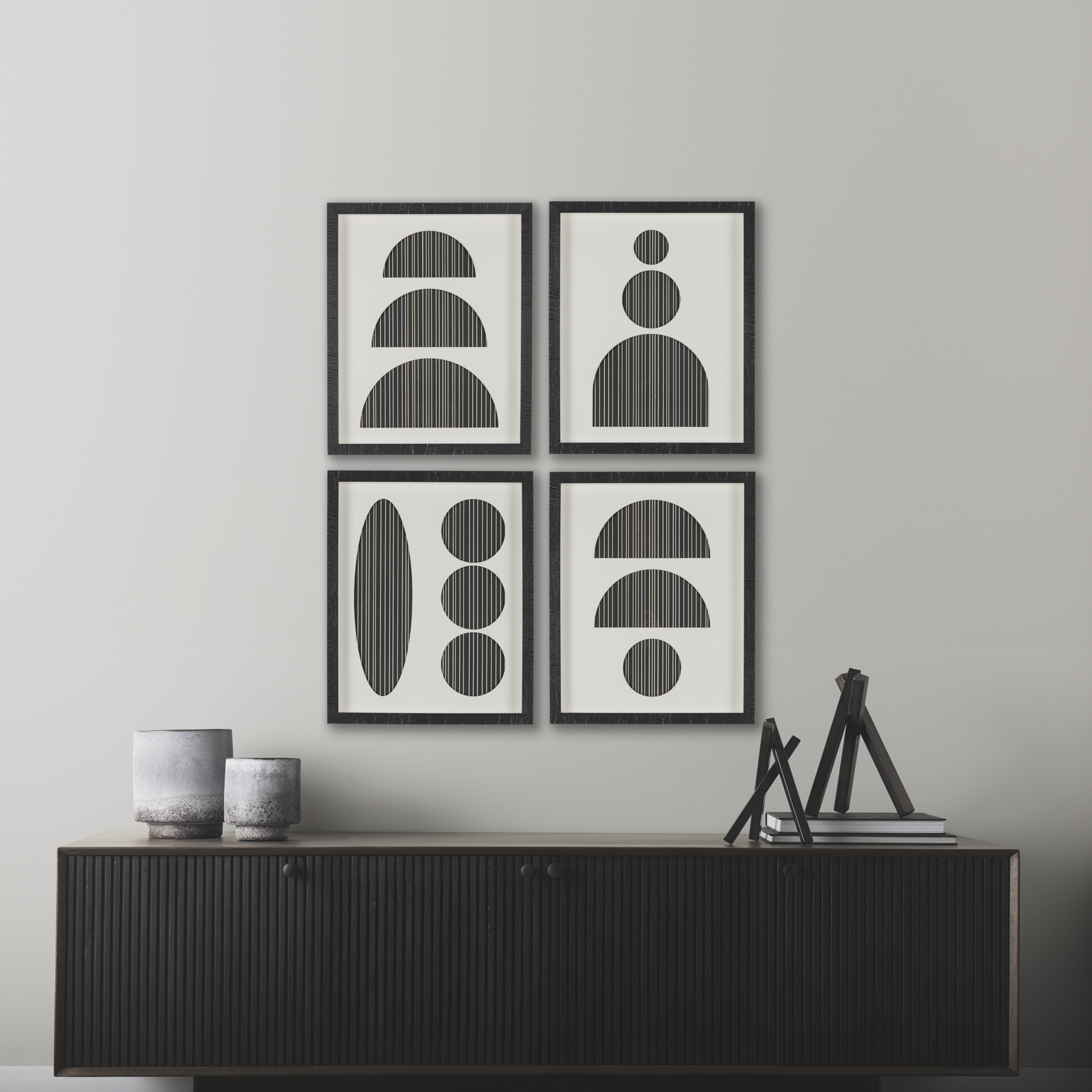 Arc & Orb 4 by Studio M a Framed Art Print Matted under Glass 2 Arc & Orb 4 by Studio M a Framed Art Print Matted under Glass - Image 2