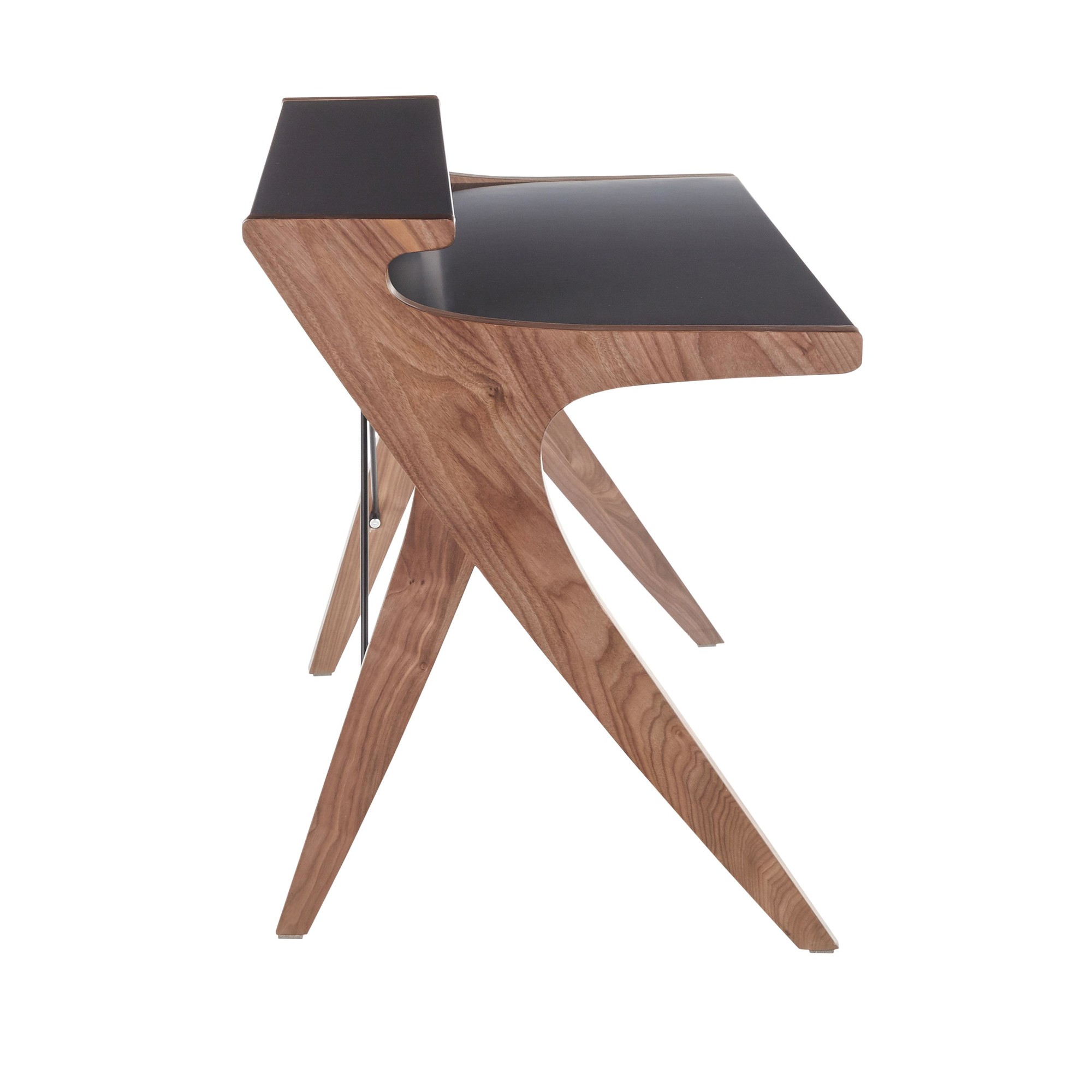 Archer Contemporary Walnut and Grey Wood Desk 3 Archer Contemporary Walnut and Grey Wood Desk - Image 3