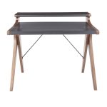 Archer Contemporary Walnut and Grey Wood Desk 15 Archer Contemporary Walnut and Grey Wood Desk