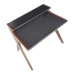 Archer Contemporary Walnut and Grey Wood Desk 16 Archer Contemporary Walnut and Grey Wood Desk