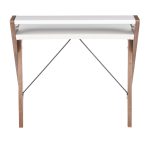 Archer Contemporary Walnut and White Wood Desk 12 Archer Contemporary Walnut and White Wood Desk