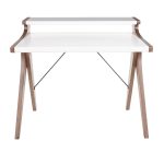 Archer Contemporary Walnut and White Wood Desk 13 Archer Contemporary Walnut and White Wood Desk