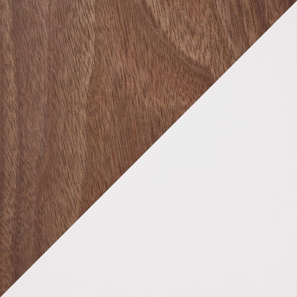 Archer Contemporary Walnut and White Wood Desk 8