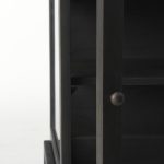 Arelius 20L x 18W x 26H Black-Brown Wood W/ Black Metal Frame End/Side Table