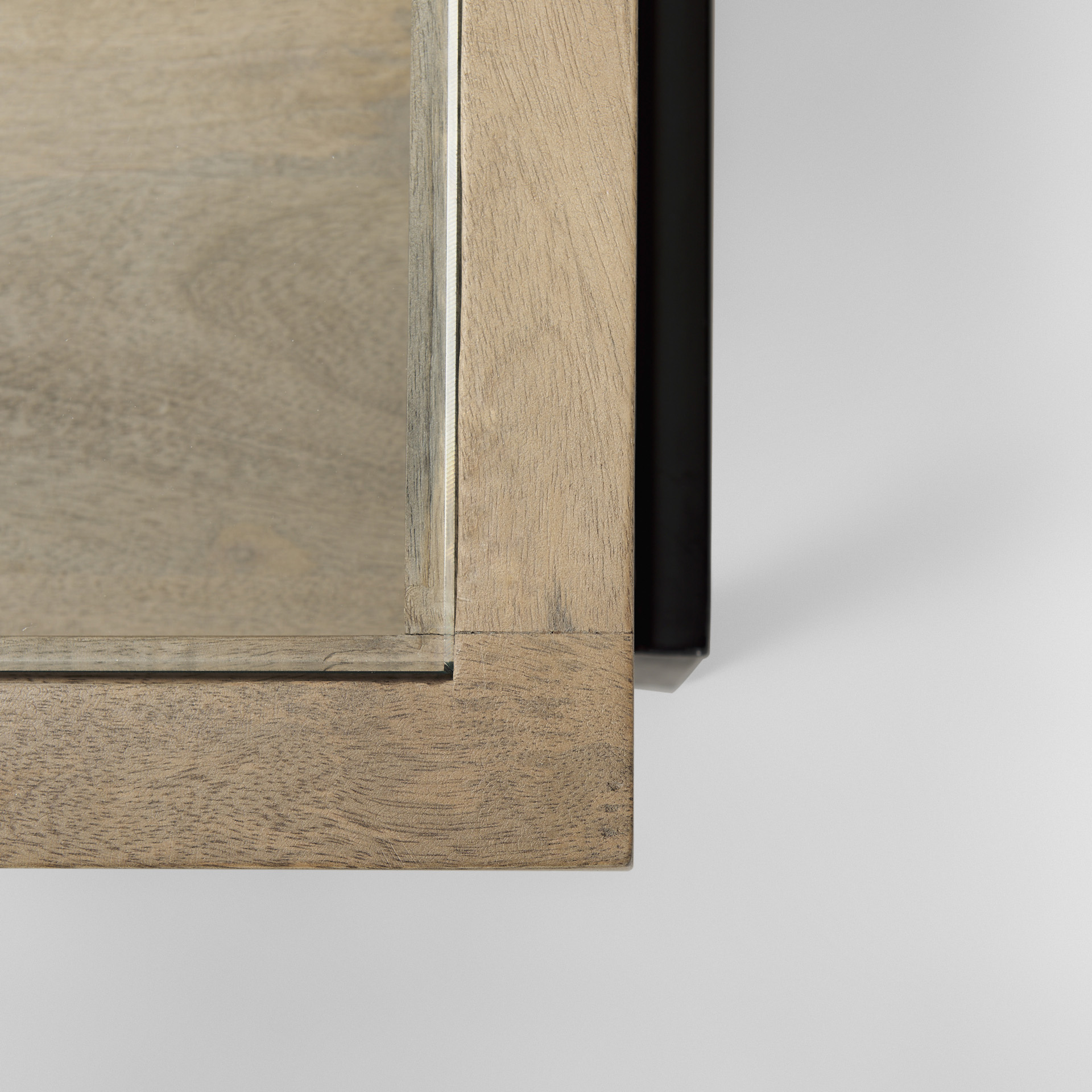 Arelius 42"L Rectangular Light Brown Wood w/ Black Metal Base Display Coffee Table 9 Arelius 42"L Rectangular Light Brown Wood w/ Black Metal Base Display Coffee Table - Image 9