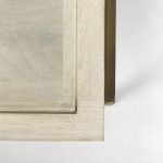 Arelius 42L x 42W x 15H White Wood W/ Gold Metal Base Square Display Coffee Table