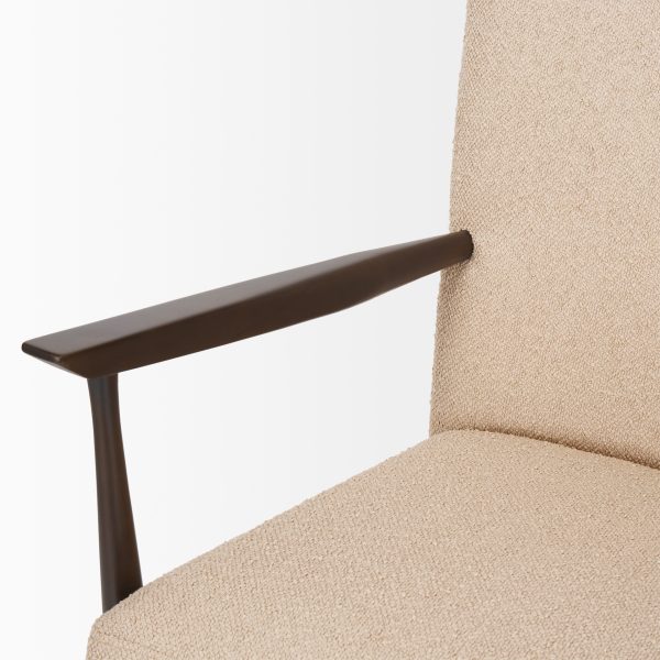 Argent Beige Boucle Accent Chair 8