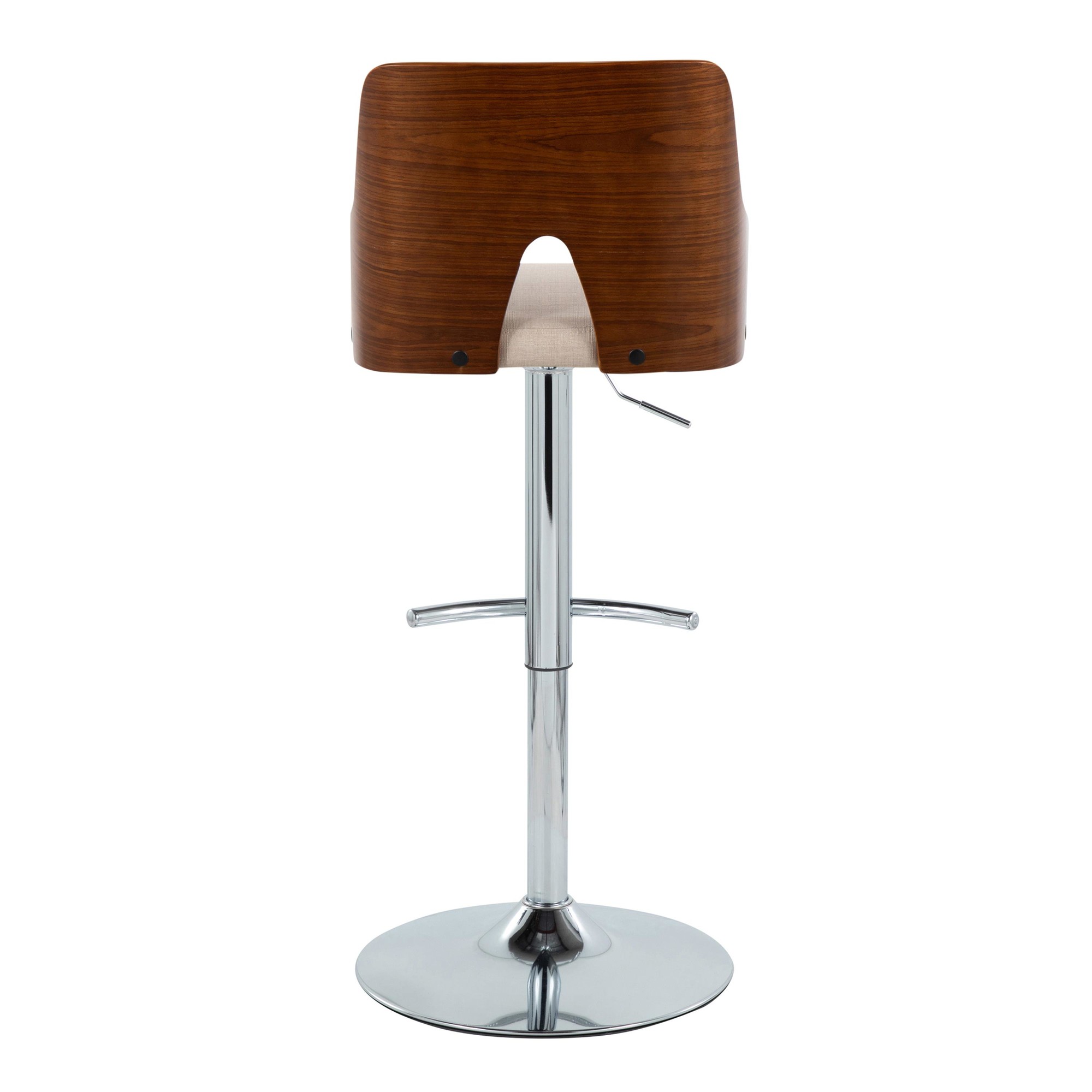 Ariana Mid-Century Modern Beige Swivel Barstools (Set of 2) 9 Ariana Mid-Century Modern Beige Swivel Barstools (Set of 2) - Image 9