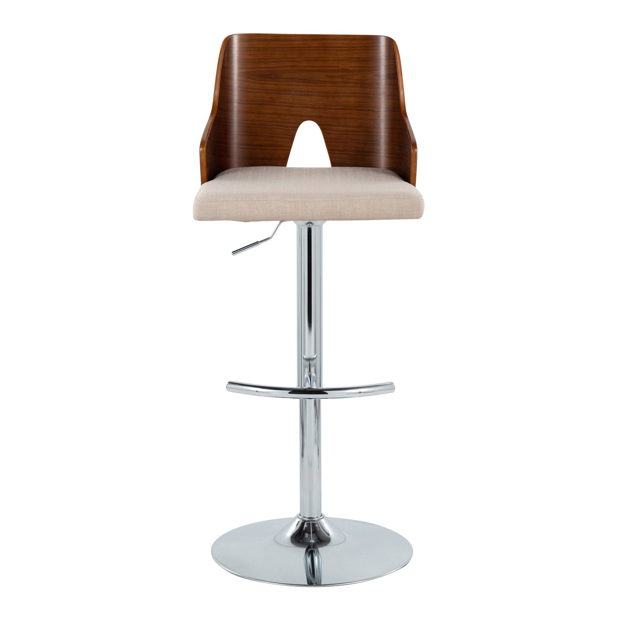 Ariana Mid-Century Modern Beige Swivel Barstools (Set of 2) 10 Ariana Mid-Century Modern Beige Swivel Barstools (Set of 2) - Image 10
