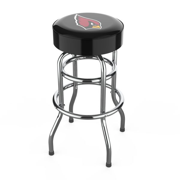 Arizona Cardinals Chrome Logo American Crafted Bar Stool 1