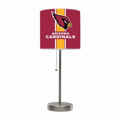 Arizona Cardinals Chrome USB Charging Lamp With Shade