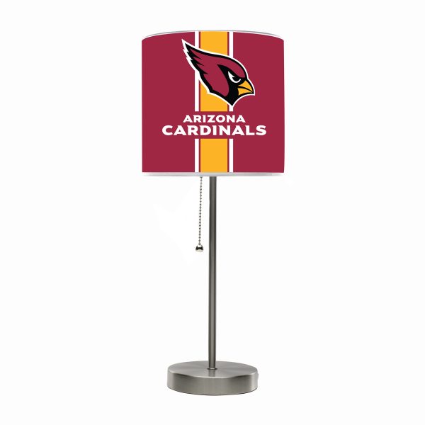 Arizona Cardinals Chrome USB Charging Lamp With Shade