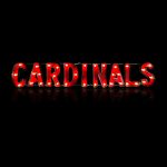 Arizona Cardinals Lighted Recycled Metal Wordmark Logo Sign
