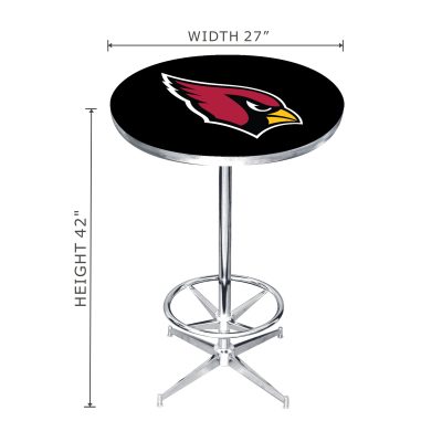 Arizona Cardinals NFL Chrome Pub Table Retro Style