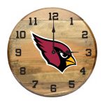 Arizona Cardinals Oak Barrel Clock Authentic Kentucky Whiskey Barrel