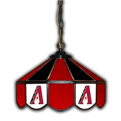 Arizona Diamondbacks 14 Inch Stained Glass Pub Light