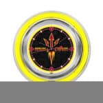 Arizona State University (Pitchfork) 15-Inch Neon Logo Clock in Chrome 6 Arizona State University (Pitchfork) 15-Inch Neon Logo Clock in Chrome