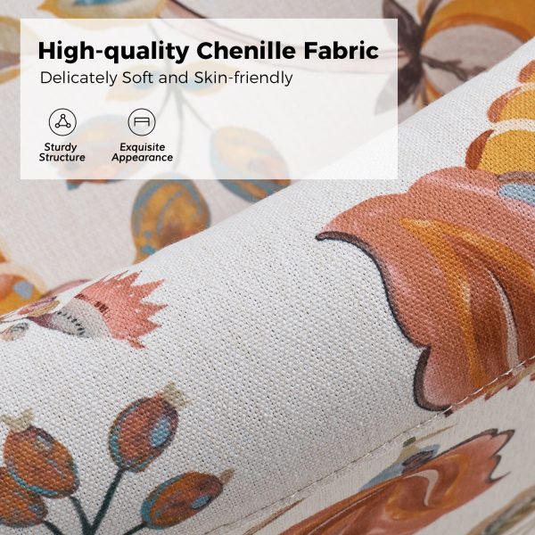Armando Floral Swivel Accent Chair with Removable Slipcover 3