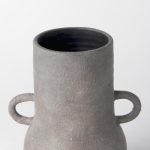 Armani 10.4H Brown-Gray Double Ear Ceramic Vase