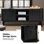 Armin Black Modern 57-Inch Sliding Door TV Stand 9 Armin Black Modern 57-Inch Sliding Door TV Stand