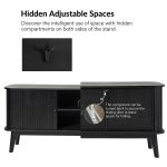 Armin Black Modern 57-Inch Sliding Door TV Stand 10 Armin Black Modern 57-Inch Sliding Door TV Stand