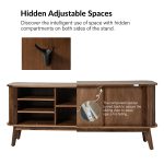 Armin Walnut Modern 57-Inch Sliding Door TV Stand 10 Armin Walnut Modern 57-Inch Sliding Door TV Stand