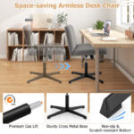 Armless Ergonomic Rocking Chair with Adjustable Height and Swivel
