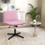 Armless Ergonomic Rocking Chair with Adjustable Height and Swivel