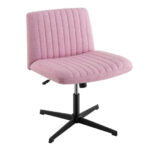 Armless Ergonomic Rocking Chair with Adjustable Height and Swivel