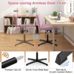 Armless Ergonomic Rocking Chair with Adjustable Height and Swivel