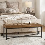 Arnold Camel Leather Button-Tufted Flip Top Storage Bench 6 Arnold Camel Leather Button-Tufted Flip Top Storage Bench