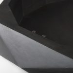 Arreto Black Solid Wood Hexagonal Storage Coffee Table