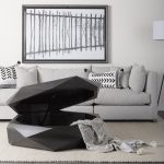 Arreto Black Solid Wood Hexagonal Storage Coffee Table
