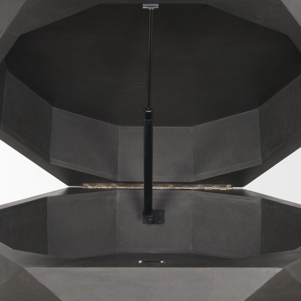 Arreto Hexagonal Hinged Solid Wood Top and Base Coffee Table 11 2