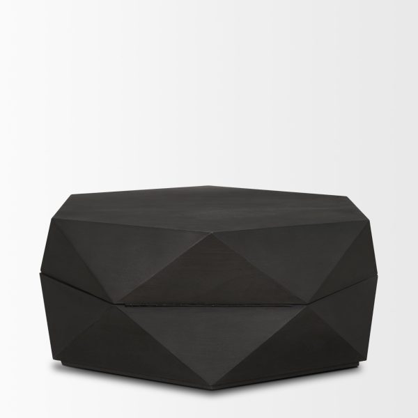 Arreto Hexagonal Hinged Solid Wood Top and Base Coffee Table 6 3