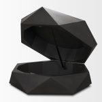 Arreto Hexagonal Hinged Solid Wood Top and Base Coffee Table